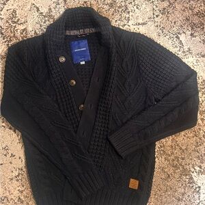 Jack & Jones Black Cable Knit Cardigan